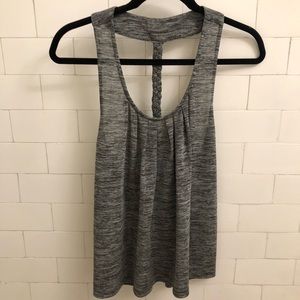 Grey braided racer back top